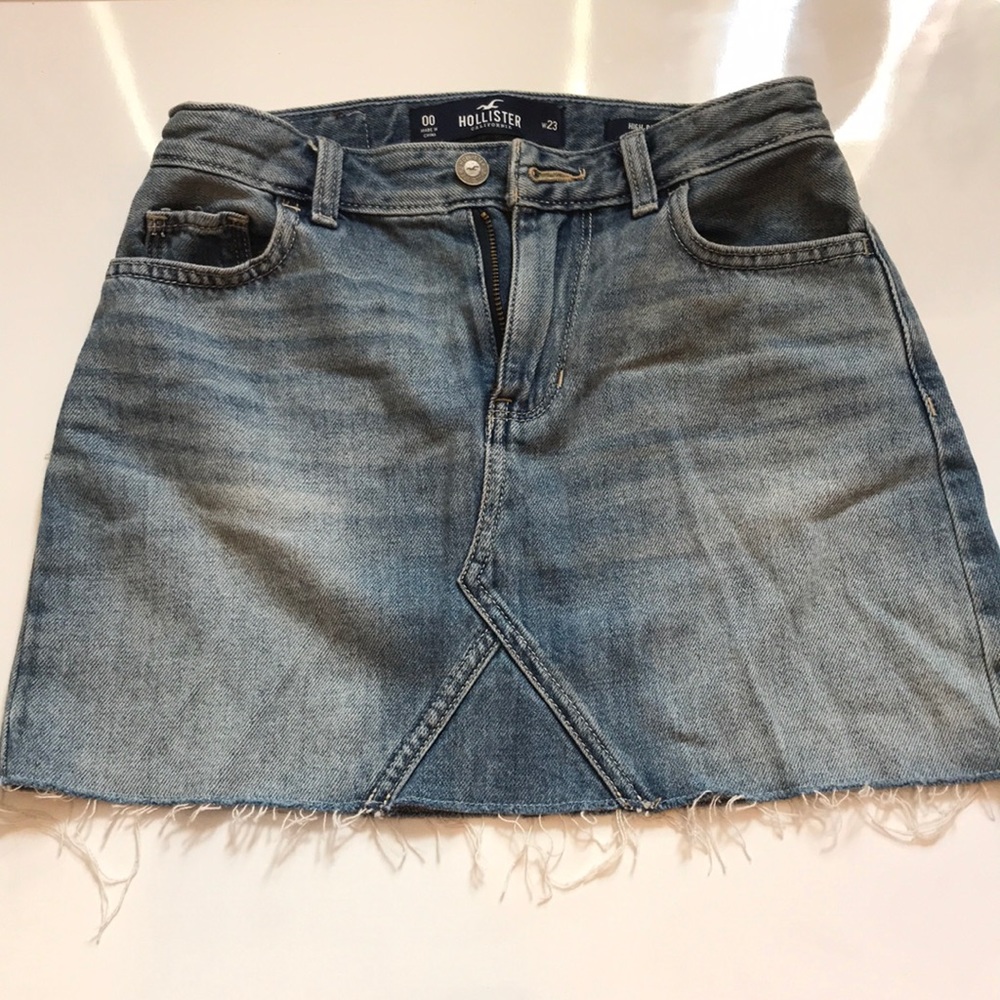 High-Rise Jean Skirt